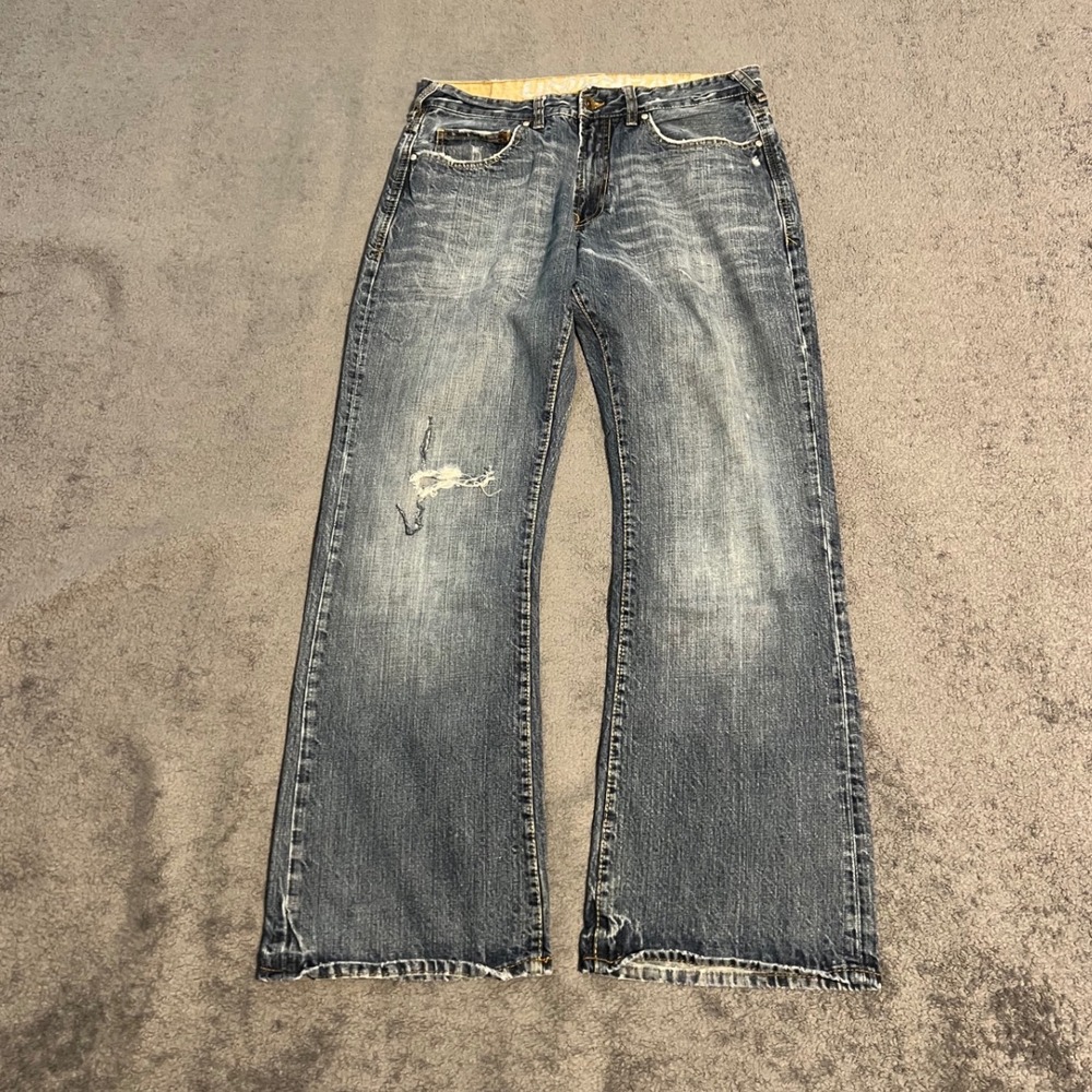 Vintage Y2K Unionbay Mens Distressed Relaxed Fit Jeans Blue 32x30 Grunge Denim